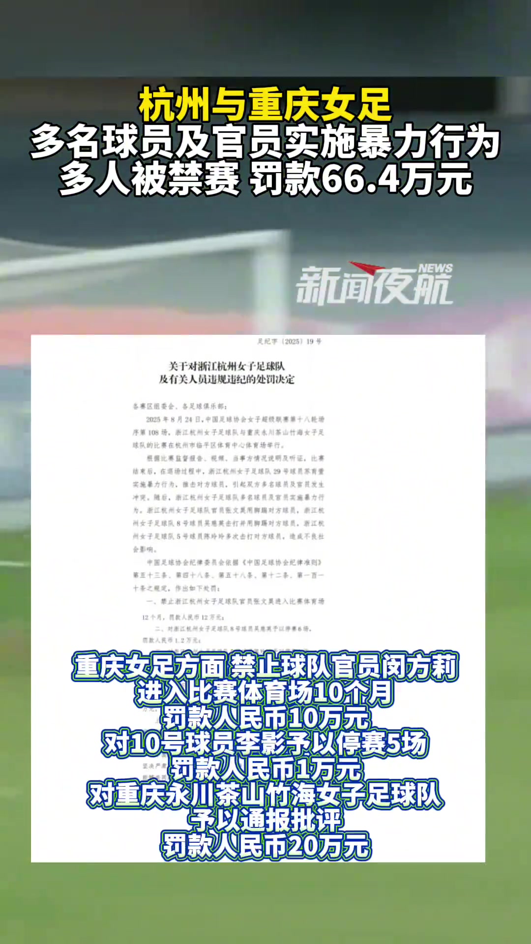 女超联赛多名球员及官